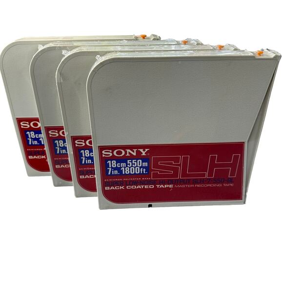 Sony Reel Deck Tape SLH-550 7" Master Recording Super Low-Noise 4 Pack (Sealed) - Picture 1 of 6